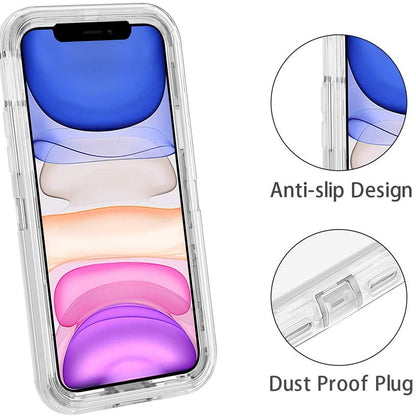 Clear Transparent Shockproof Armor Glossy Plain Case Phone Cover